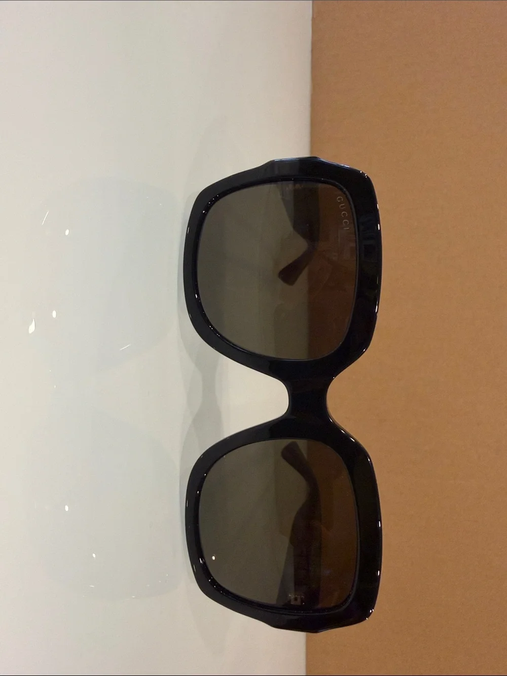Gucci Black Oversized Square Sunglasses with Dark Lenses use one time good con